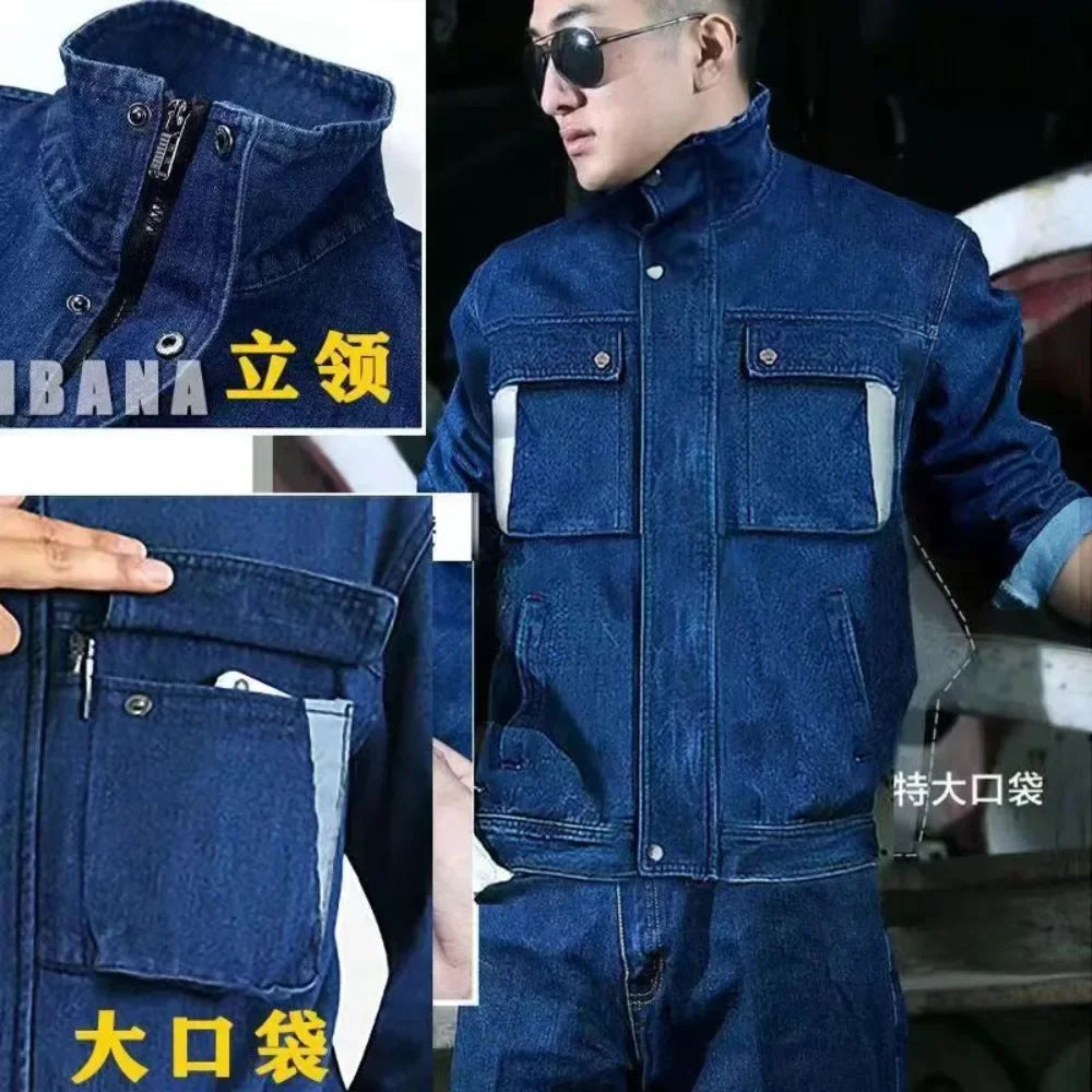 Jeans Work Clothes Electric Welding Clothes Spring Autumn Anti-scalding Anti-scalding and Anti-grinding Labor Protection Clothes